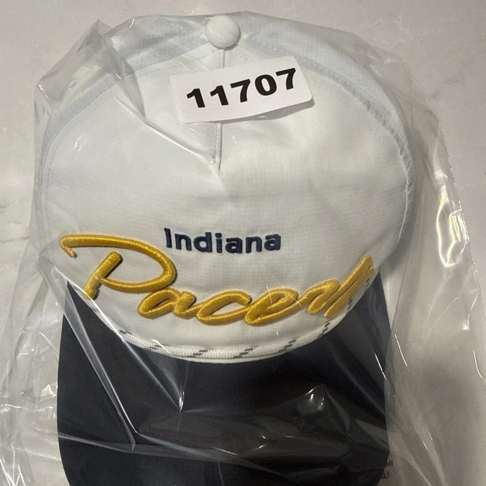 '47 Brand Indiana Pacers NBA Rope Mesh Snapback‎ Hat Cap WHITE Adjustable Mens